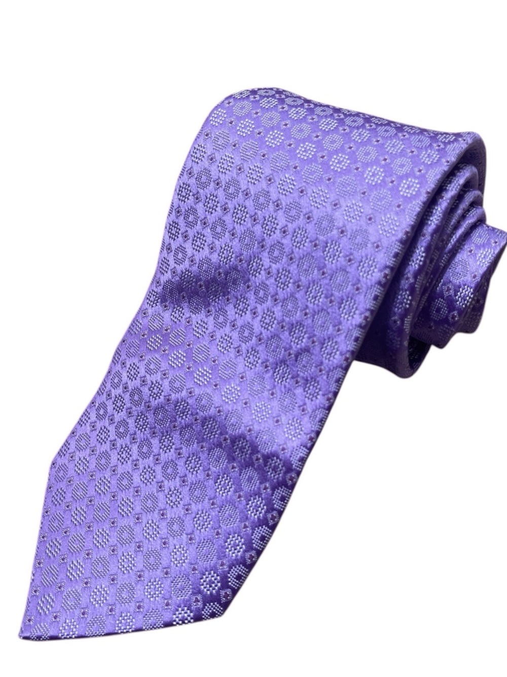 Eton Lavender Purple Textured Silk Tie